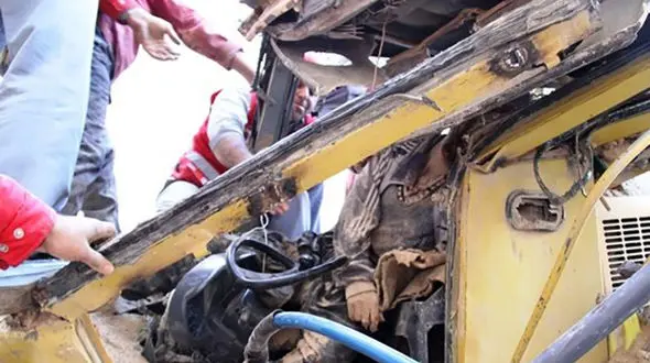 زنده به گور شدن یک مرد در ریزش معدن هراز