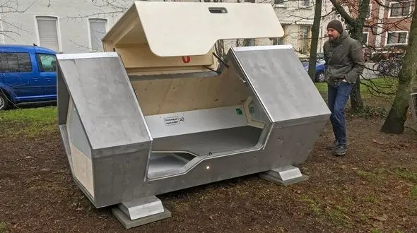 قرار گرفتن خانه های کپسولی برای کارتن خواب ها در شهر!