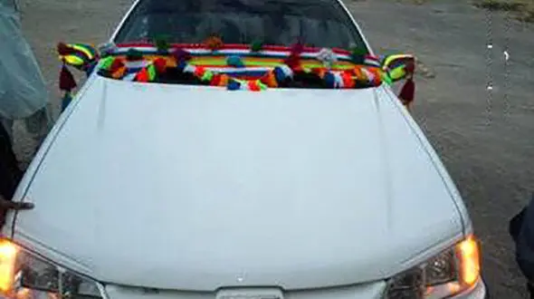 تزئین متفاوت ماشین عروس + عکس