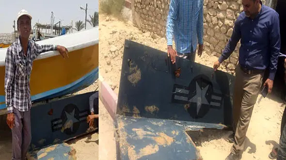 روایت صیاد قشمی از پیدا کردن قطعه پهپاد سرنگون شده آمریکایی در خلیج فارس+ عکس
