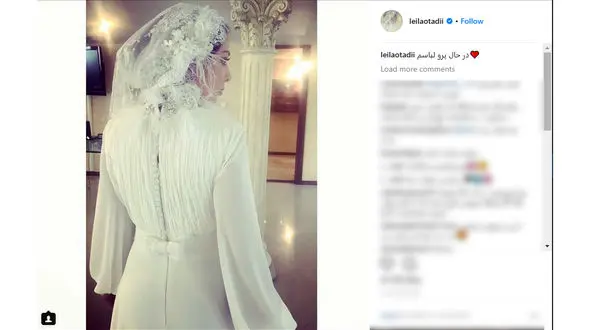 بازیگر معروف زن در حال پرو لباس عروس اش +عکس 