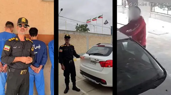 فیلم / پایان سرقت‌های سریالی خودرو / لحظه دستگیری باند حرفه‌ای سارقان در بجنورد