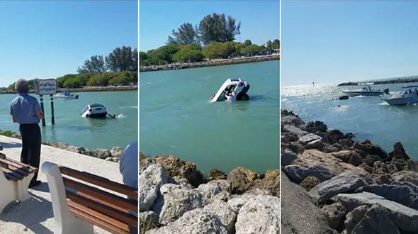 مرگ دلخراش پدر و دختری که با خودرو به رودخانه سقوط کردند +فیلم و عکس