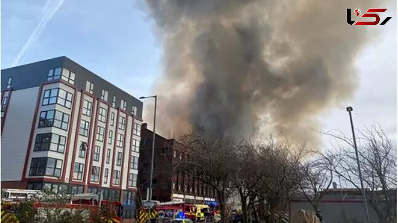 آتش ساختمان مرکز لیورپول را در خود بلعید + فیلم و عکس