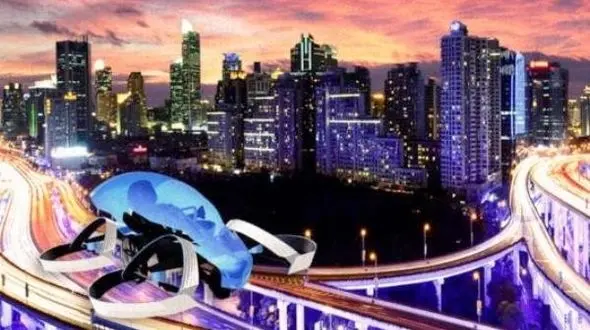 روشن کردن مشعل المپیک ۲۰۲۰ با خودروی پرنده