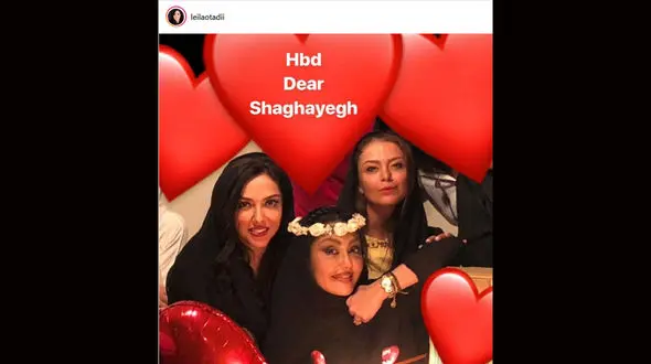 حضور بازیگران زن با لباس های مشکی در تولد «شقایق فراهانی»!