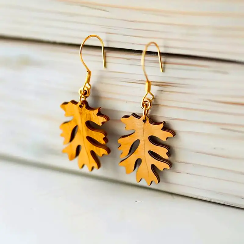 تصاویر گوشواره‌های چوبی