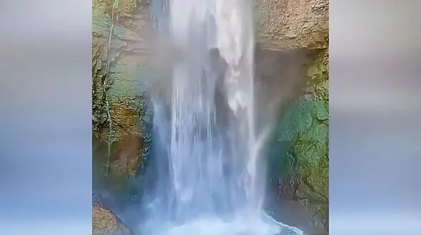 آبشار در روستای مران تنکابن + فیلم