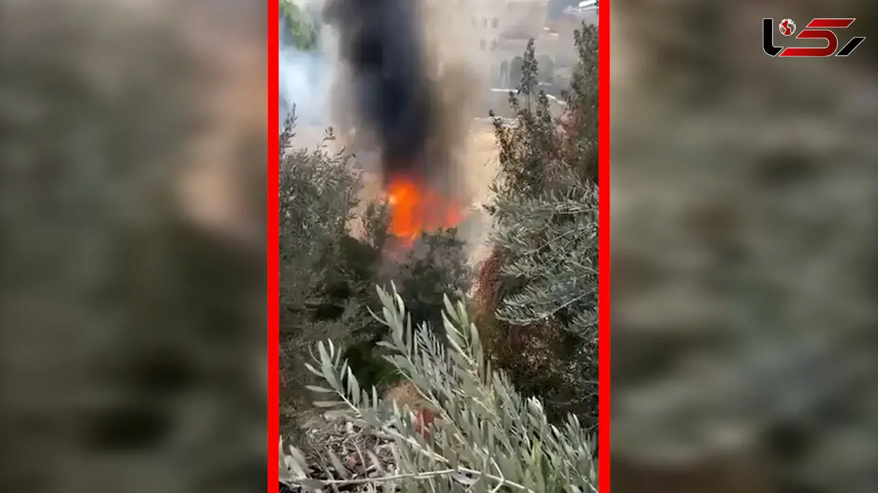 فیلم حمله پهپادی اسرائیل به خودرو در لبنان