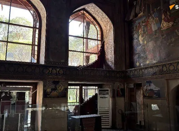 4 عکس تاثربرانگیز از آسیب حملات به کاخ موزه چهل ستون، عمارت رکیب خانه و تالار اشرف در اصفهان