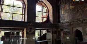 4 عکس تاثربرانگیز از آسیب حملات به کاخ موزه چهل ستون، عمارت رکیب خانه و تالار اشرف در اصفهان