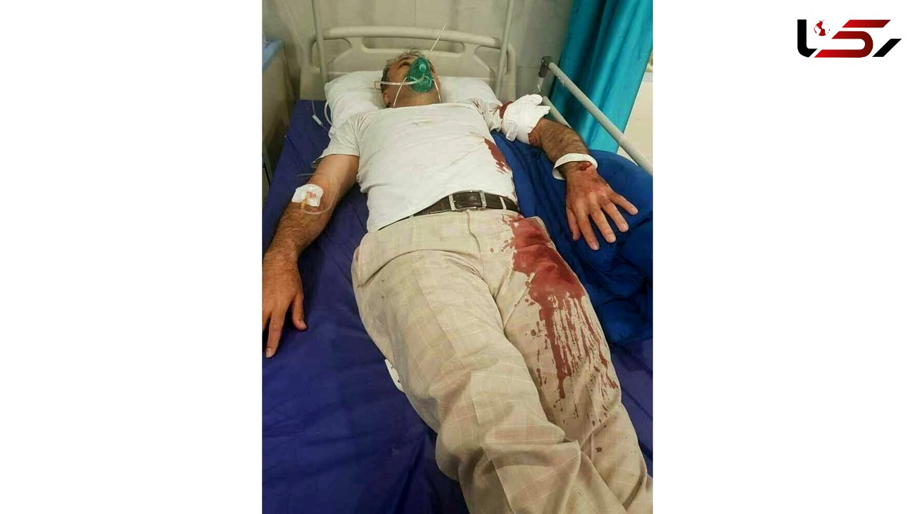 حمله خونین با قمه به رئیس شورای شهر بومهن + عکس 
