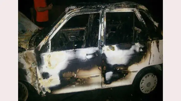 پراید و کامیون در جاده کیاسر جزغاله شدند + عکس ها