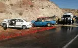 5 کشته و زخمی در تصادف  سمند با نیسان آبی + عکس