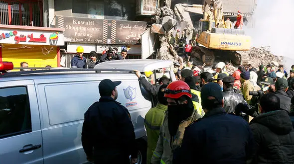 فوری / پنجمین پیکر شهید آتش نشان  از زیر آوار پیدا شد