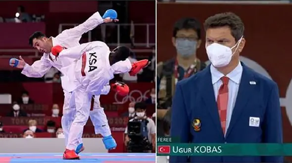 تهدید به قتل داور  مبارزه کاراته گنج زاده و حریف عربستانی/  خانواده ات را قطعه قطعه می کنیم