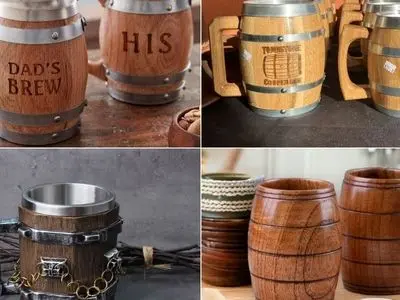 مدل‌ های شیک و خاص لیوان چوبی طرح بشکه؛ 42 ایده جذاب