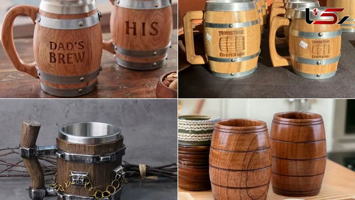 مدل‌ های شیک و خاص لیوان چوبی طرح بشکه؛ 42 ایده جذاب