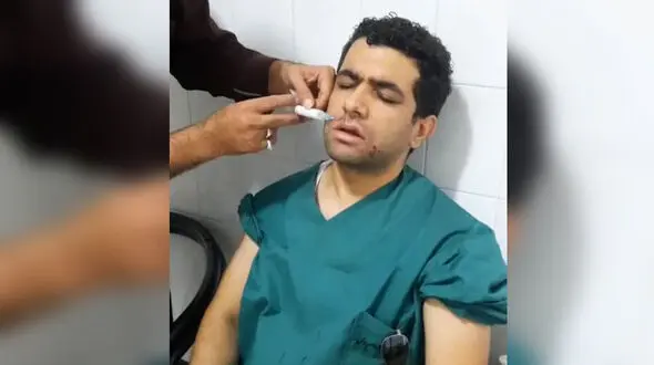 حمله هولناک سگ ولگرد به یک دامپزشک پس از عقیم شدن + عکس