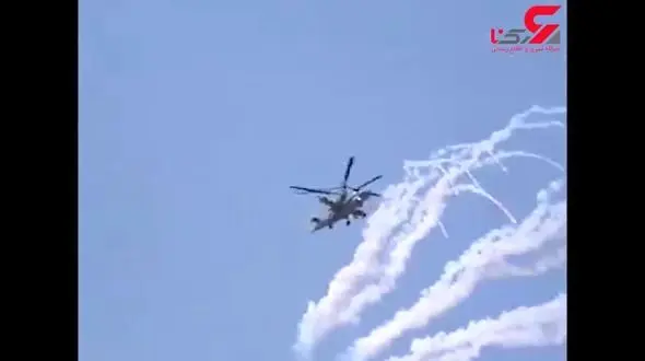 تزئین آسمان توسط بالگرد کاموف + فیلم