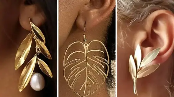مدل‌ های شیک گوشواره طرح برگ برای تکمیل استایل شما