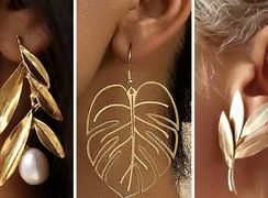 مدل‌ های شیک گوشواره طرح برگ برای تکمیل استایل شما