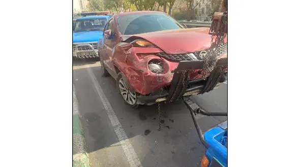 تصادف شدید سانتافه با سواری جوک در تهران + عکس ها