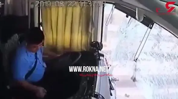 بی‌حوصلگی راننده اتوبوس فاجعه آفرید+ فیلم 