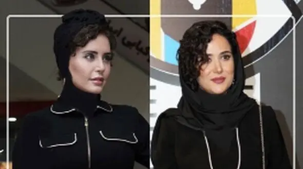 عکس/نگاهی به شباهت استایل الناز شاکردوست در اکران فیلم گوزن‌های اتوبان به تیپ سیاه و سفید پریناز ایزدیار در جشن منتقدان / از رو هم تقلید کردن 