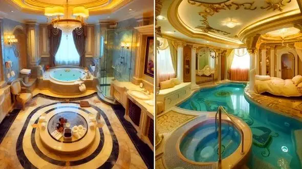 حمام سلطنتی مرمرین؛ 15 پیشنهاد لاکچری برای طراحی دکوراسیون شیک