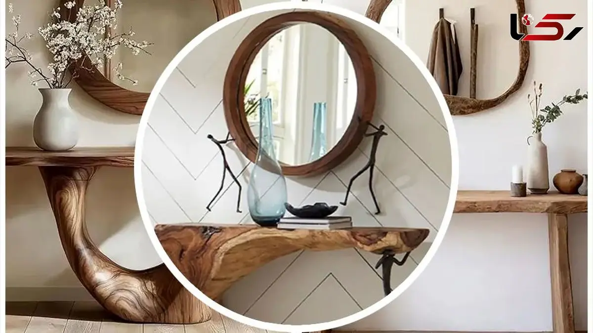 سبک اسکاندیناوی در طراحی آینه کنسول چوبی؛ گرمای چوب طبیعی در فضای مدرن