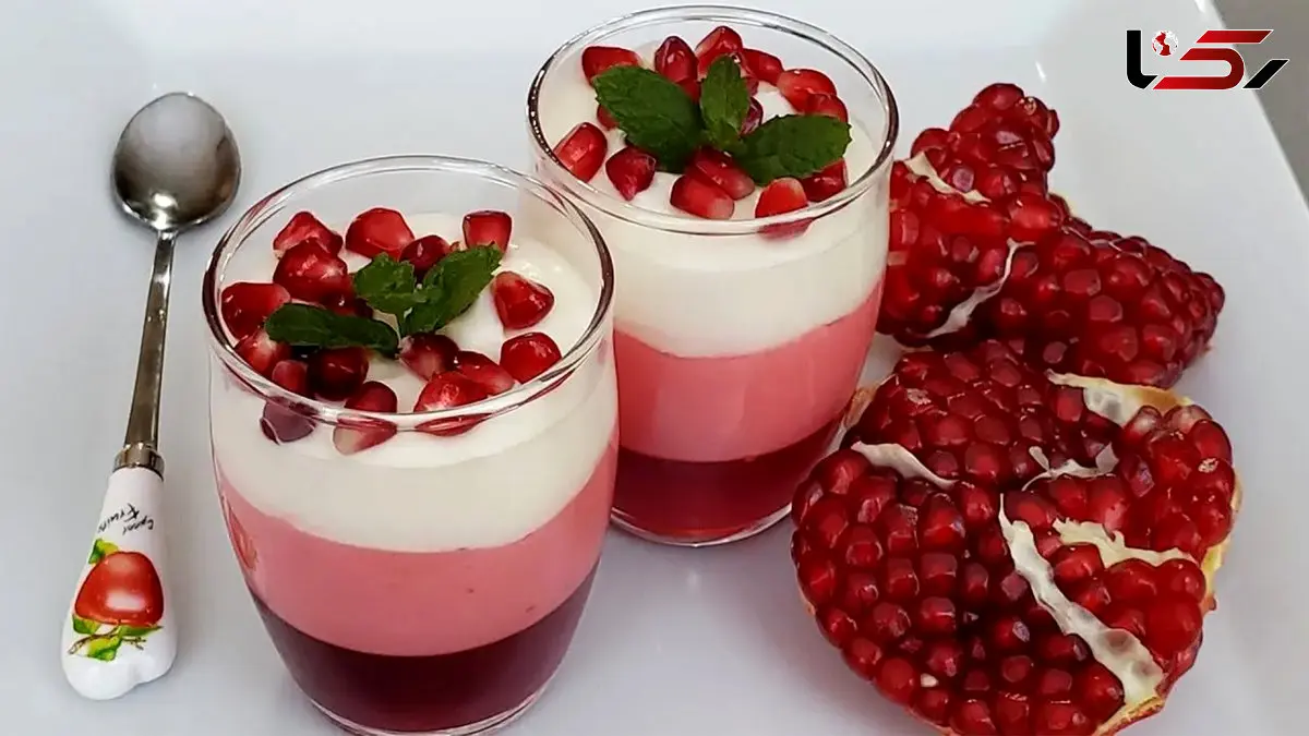 موس انار؛ انفجار طعم ترش و شیرین در یک قاشق + فیلم 