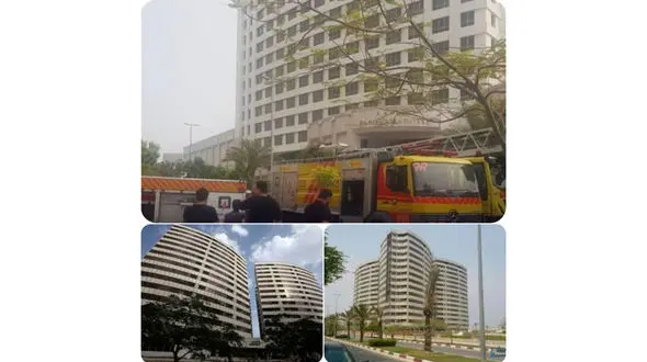 آتش‌سوزی گسترده در برج‌های دیپلمات کیش؛ عملیات اطفاء حریق ادامه دارد 