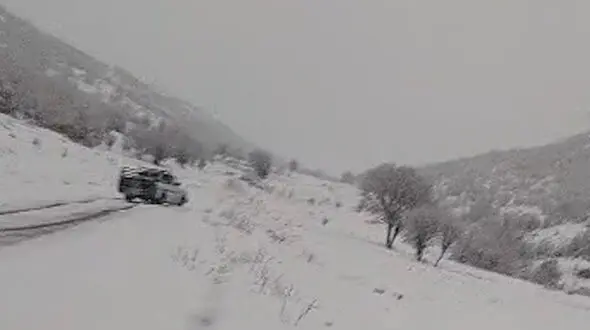  روز زیبای برفی روستای دلخان در شهرستان سپیدان فارس