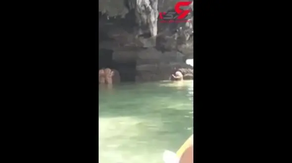 دیده شدن حیوان های شبیه انسان در دهانه غار!  + فیلم واضح