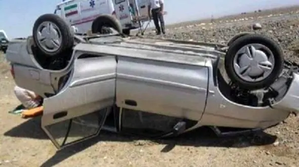 یک فوتی و 5 مصدوم بر اثر واژگونی پراید