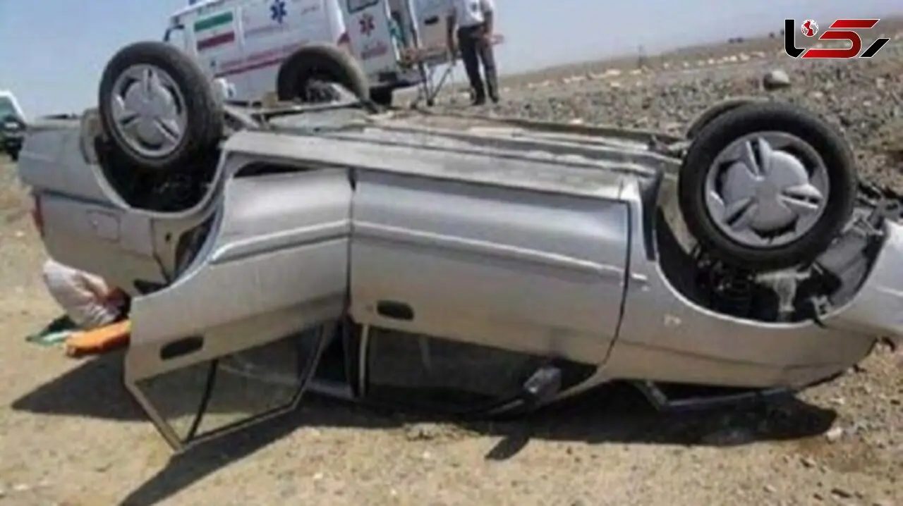 یک فوتی و 5 مصدوم بر اثر واژگونی پراید