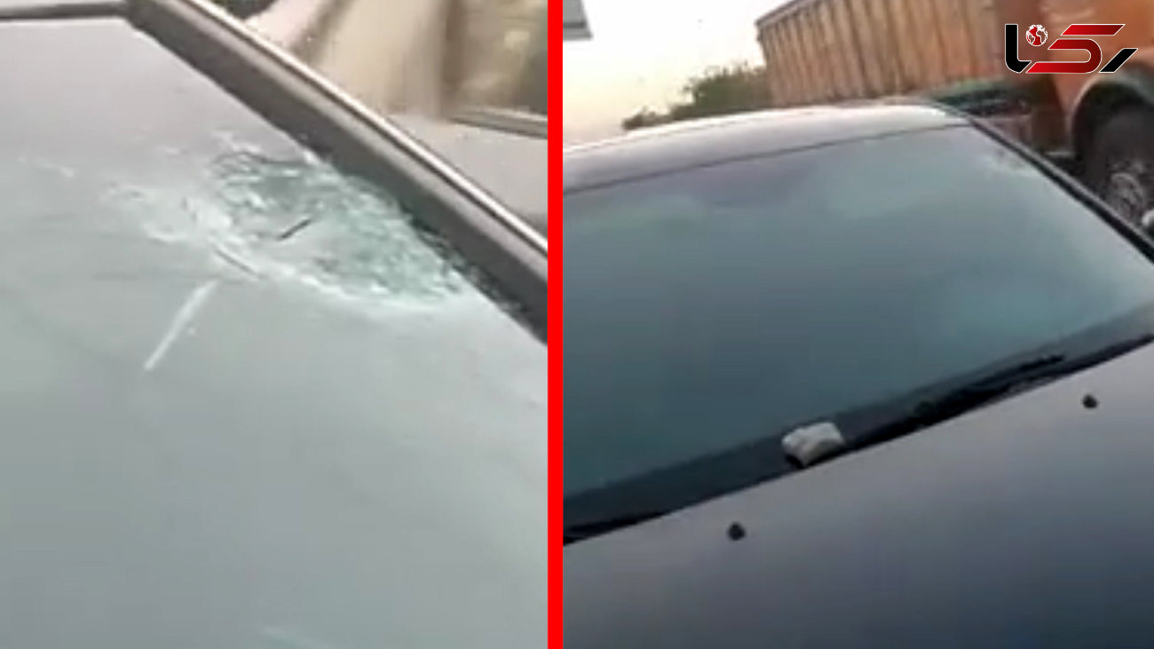 بازداشت مرد روانی در مشهد / فیلم سنگ پراکنی به خودرو های عبوری