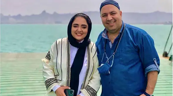  علی اوجی و نرگس محمدی  جزیره هرمز را به هم ریختند + عکس