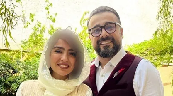 گشت و گذار عاشقانه مونا کرمی و سپند امیرسلیمانی عروس و داماد سینما در بین نی زارها+عکس/ چه لوکیشن خوشگلی