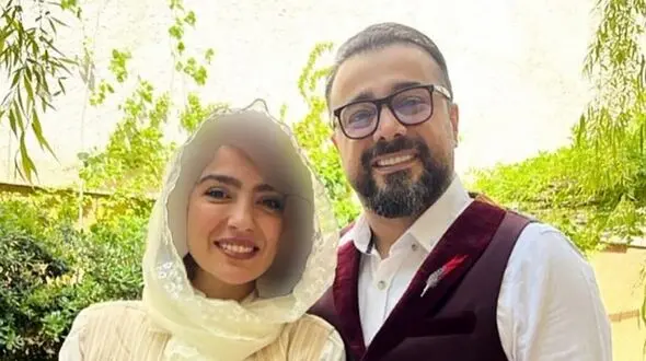 گشت و گذار عاشقانه مونا کرمی و سپند امیرسلیمانی عروس و داماد سینما در بین نی زارها+عکس/ چه لوکیشن خوشگلی