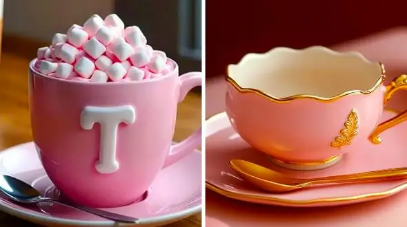 فنجون صورتی پینترستی؛ 15 ایده برای میز صبحانه مدرن