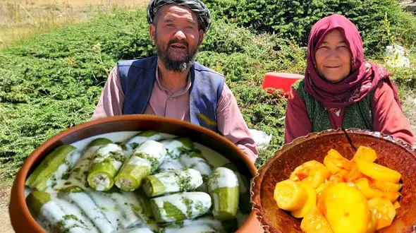 طرز تهیه خوراکی ساده اما خوشمزه از روستاهای افغانستان / فیلم