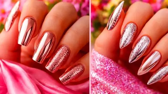 دیزاین ناخن آینه ای؛ انتخابی لوکس برای جذابیت دست ها + 15 مدل زیبا