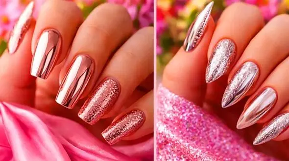 دیزاین ناخن آینه ای؛ انتخابی لوکس برای جذابیت دست ها + 15 مدل زیبا