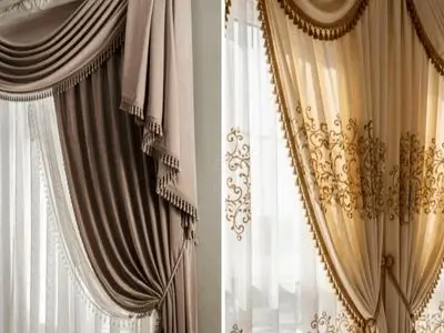 مدل های شیک پرده سلطنتی 1405 | طراحی های خاص پرده پذیرایی و اتاق خواب برای نوروز
