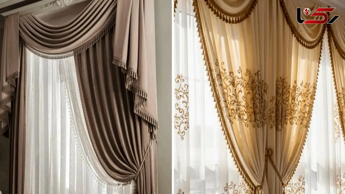 مدل های شیک پرده سلطنتی 1405 | طراحی های خاص پرده پذیرایی و اتاق خواب برای نوروز