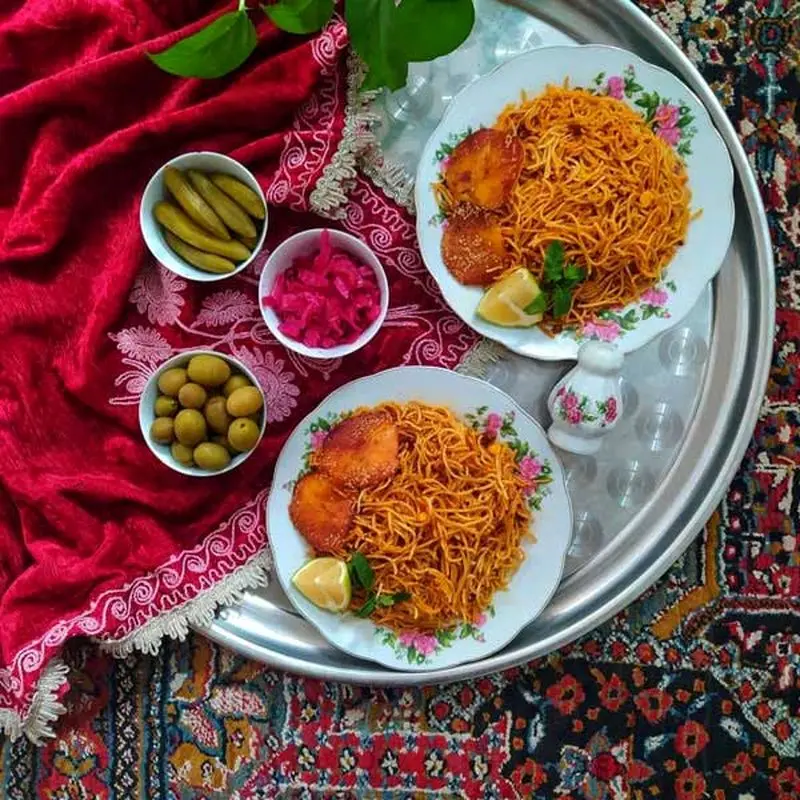 تزیین ماکارونی با سیب زمینی با بهترین رسپی برای ته دیگ خوشمزه خاص