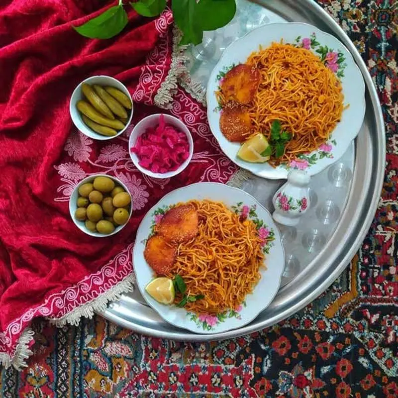 تزیین ماکارونی با سیب زمینی با بهترین رسپی برای ته دیگ خوشمزه خاص