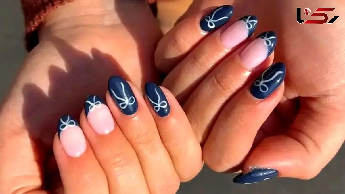 مدل ناخن سرمه ای و سفید؛ بهترین انتخاب برای زیبایی و جذابیت دستان شما